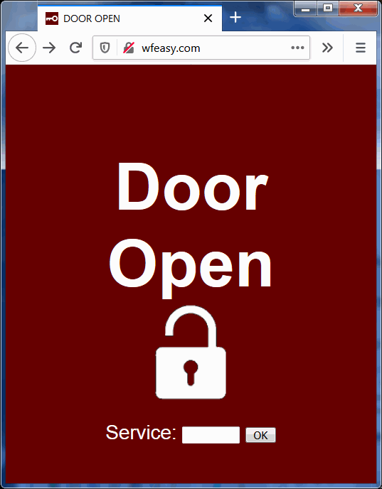 apertura porta con wifi